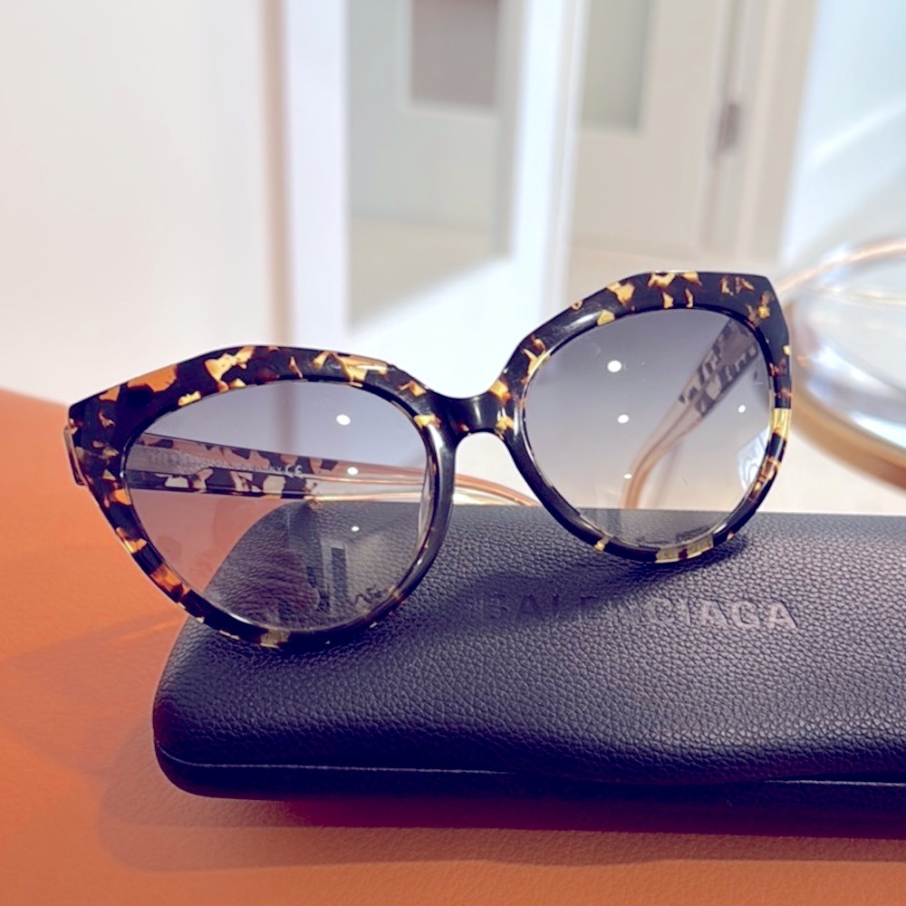 Balenciaga  Tortoiseshell Cat-Eye Sunglasses
